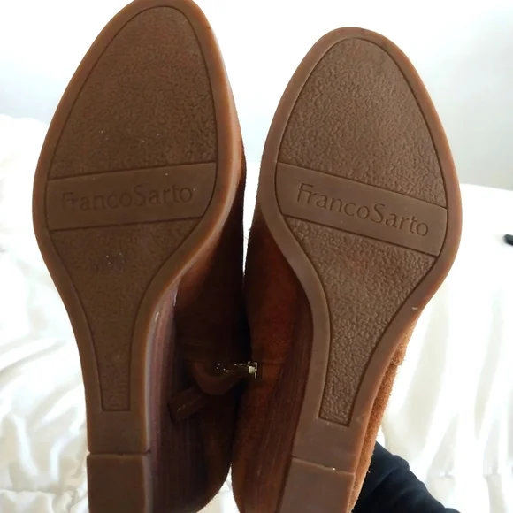 Franco Sarto Wayra wedge leather booties size 8 NwOT - Picture 6 of 8